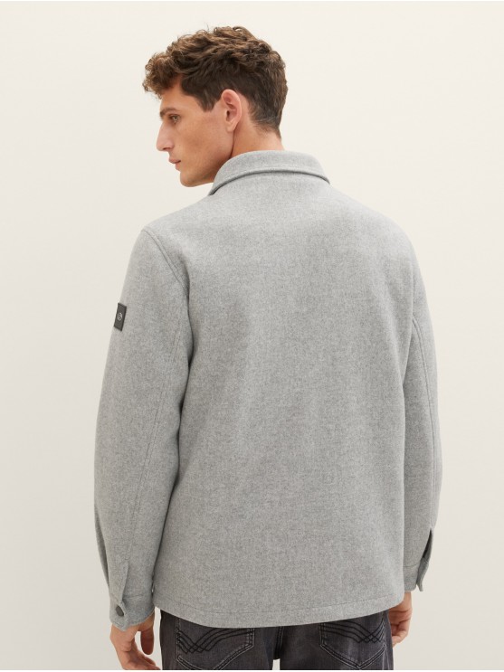Чоловіча куртка-сорочка Tom Tailor сірого кольору для осені та весни