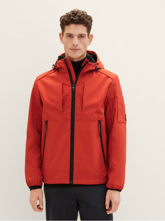 Чоловіча куртка Tom Tailor червоного кольору для осінньо-весняного сезону