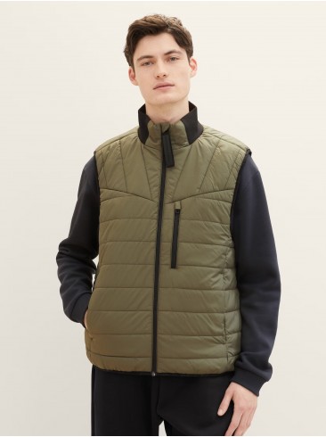 Tom Tailor, green, vest, autumn-spring, 1038924 10415
