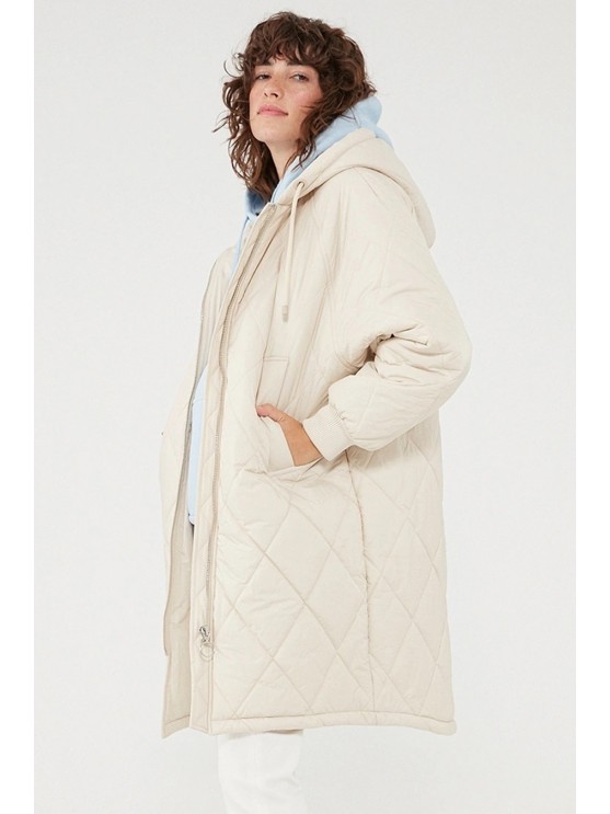 Mavi women's beige winter jacket - stylish and warm!