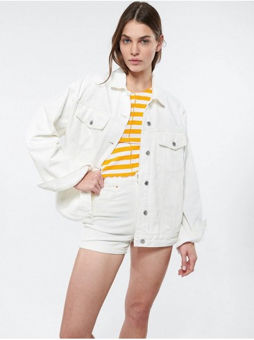 джинсовая куртка, белый, осень-весна, Mavi, 1110177-84112
