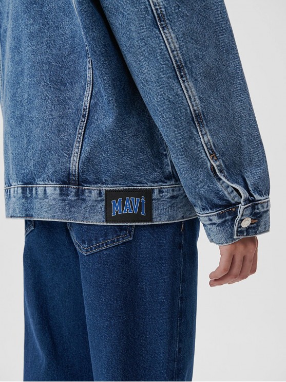 Mavi - оверсайз джинсовая куртка синего цвета для женщин