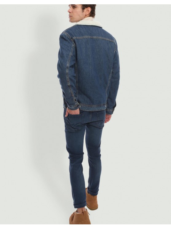 Jack Jones Blue Denim Jacket for Men - Fall/Spring Outerwear