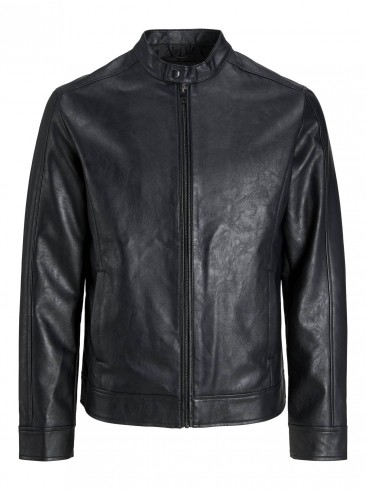 Jack Jones, Black, Eco-leather, Jackets, Fall-Winter