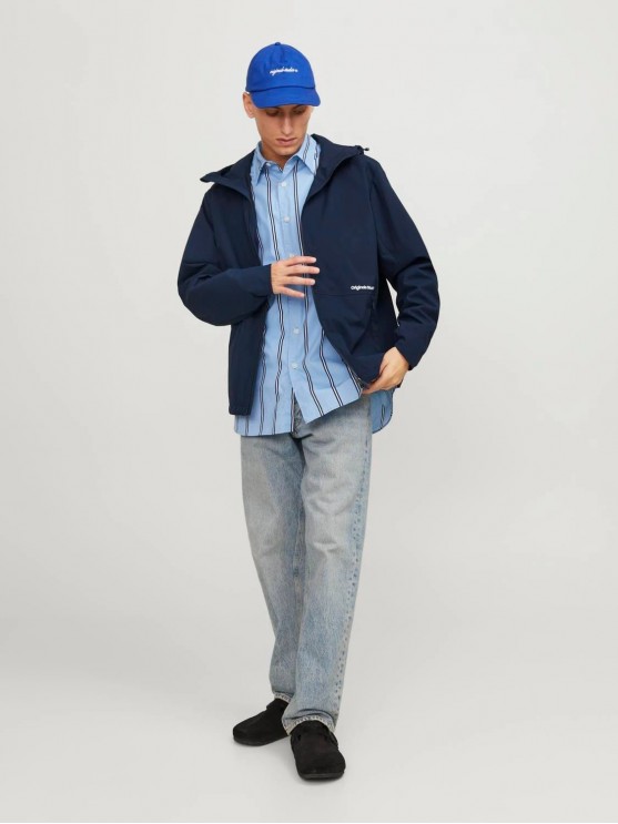 Мужская куртка Jack Jones синего цвета для осени-весны