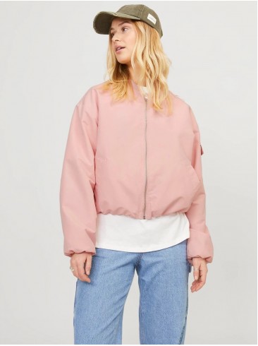 JJXX Silver Pink Bomber Jacket - Fall/Spring Women's Outerwear