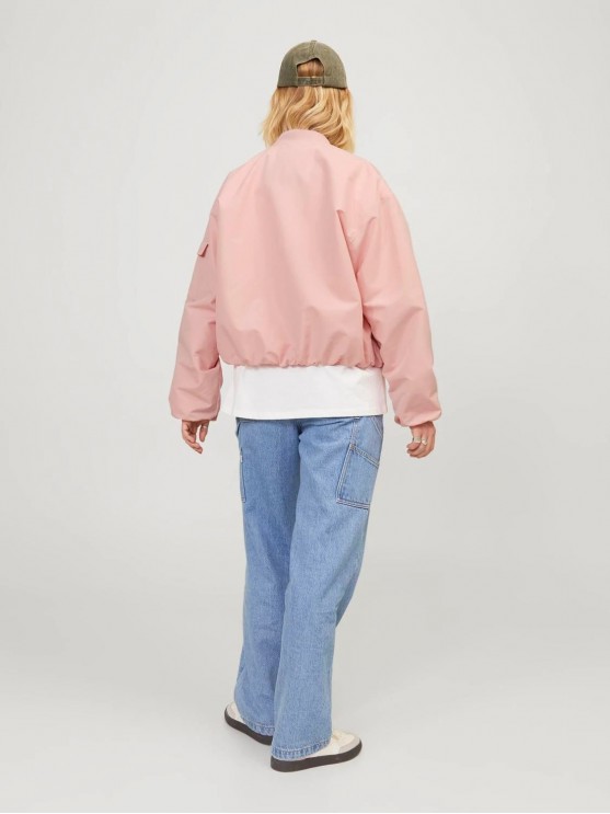 Stay stylish in the pink bomber jacket by JJXX for women