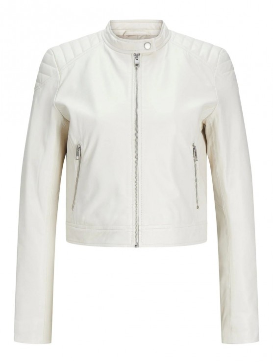 Жіночі куртки з екошкіри JJXX в білому для осінньо-весняного сезону