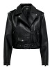Stylish Black Eco Leather Jackets for Women by Only
