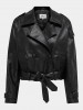 Only: Жіночі куртки з екошкіри в чорному кольорі для осіннього та весняного сезону