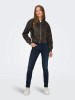 Only Women's Eco-Leather Jackets in Chocolate Brown
