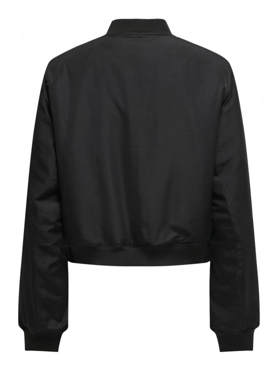 Only Black Bomber Jacket for Women - Perfect for Fall and Spring Seasons