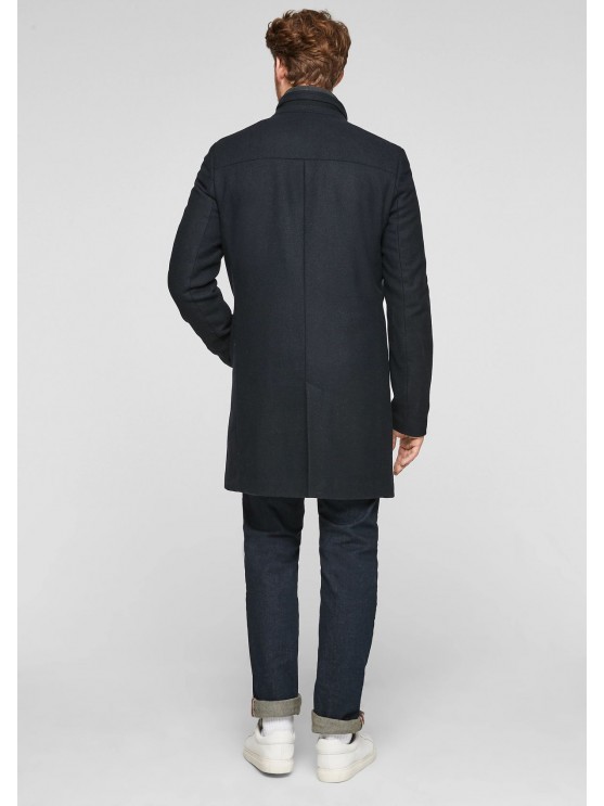 Stay warm in style with s.Oliver's men's winter coats in blue
