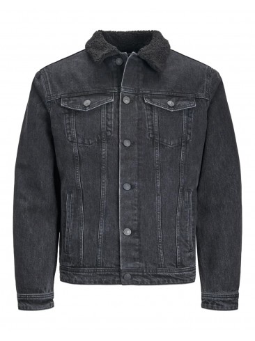 черные, джинсовые куртки, осень-весна, Jack Jones, 12237188 Black Denim