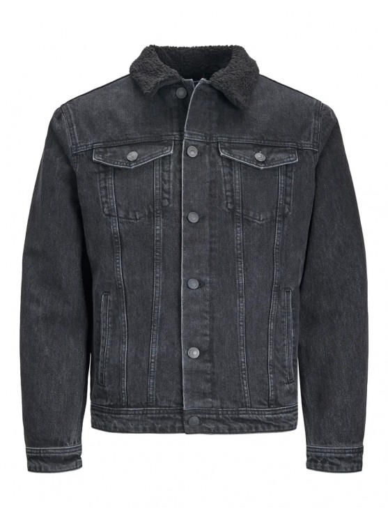 Чоловіча джинсова куртка в чорному кольорі від Jack Jones