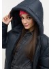 Чорне зимове пальто від бренду Mustang для жінок