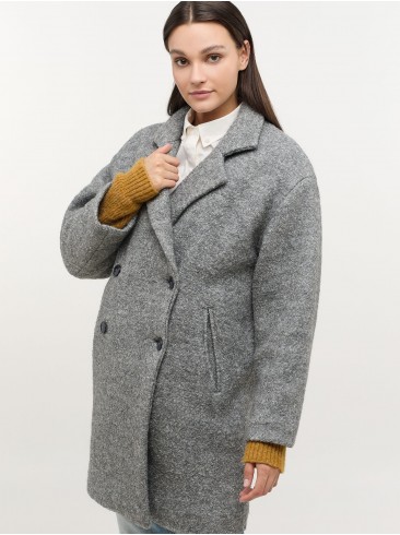 Mustang Gray Winter Coat - Women's Outerwear SKU 1014190 4086