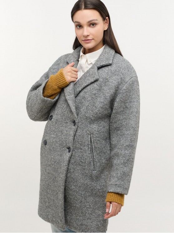 Жіноче пальто Mustang зі сріблястим відтінком для зими