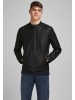 Stay stylish this season with Jack Jones' Black Eco-Leather Jacket for Men