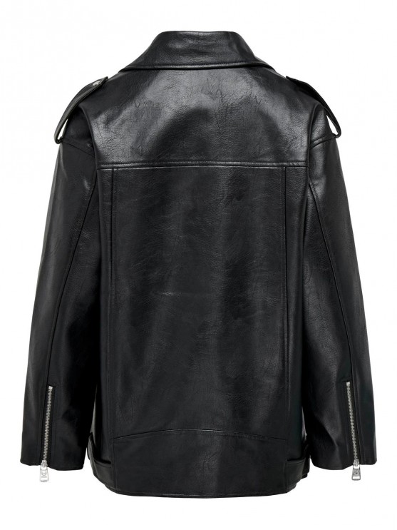 Жіночі куртки з екошкіри в чорному кольорі від бренду Only