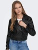 Stylish Black Eco Leather Jackets for Women by Only