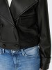 Жіночі куртки з екошкіри від бренду Only: чорний верхній одяг для осені-весни.