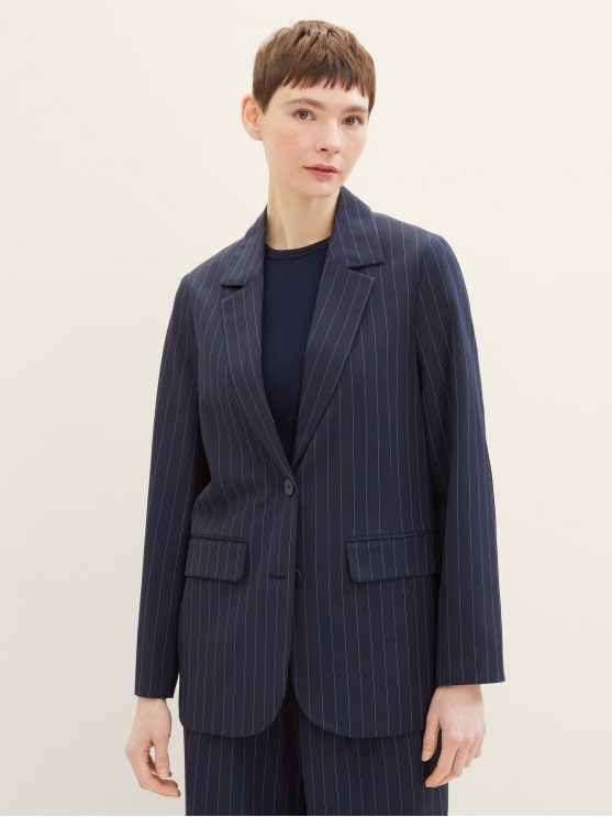 Stay chic with Tom Tailor's striped blazer for women