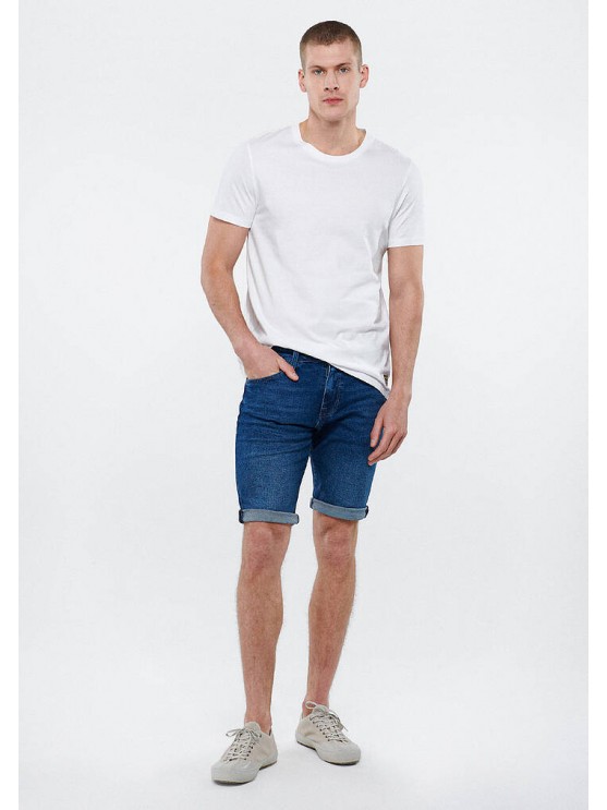 Mavi denim shorts for men - blue color