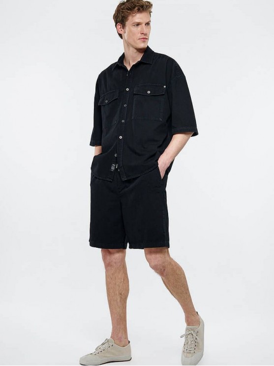 Mavi Men's Black Denim Shorts