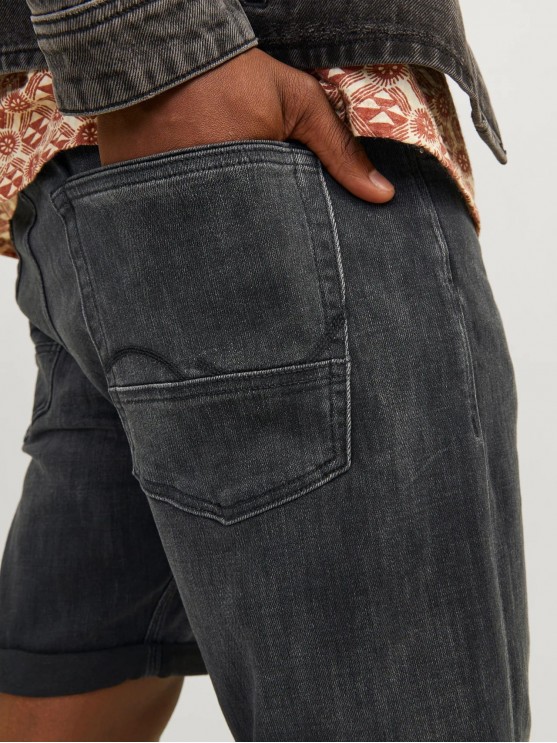 Чоловічі джинсові шорти темно-сірого кольору від Jack Jones