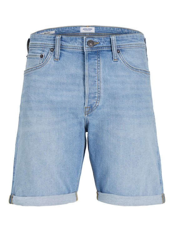 Чоловічі джинсові шорти світло-синього кольору від Jack Jones зі широким кроєм