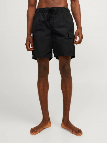 swimwear, black, Jack Jones, nylon, swim shorts, 12257214 Black