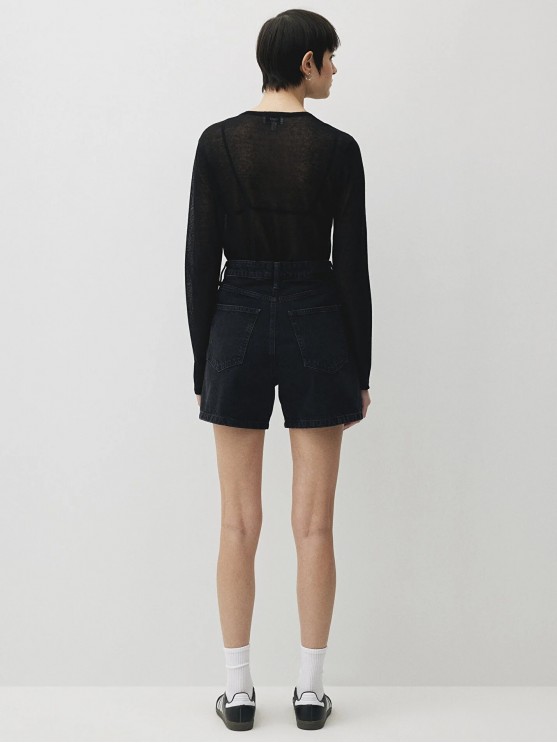 Джинсові шорти Mavi для жінок - чорні та широкі