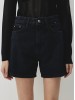 Stay trendy in these black denim shorts by Mavi