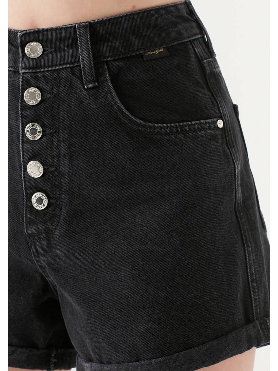 Жіночі джинсові шорти від бренду Mavi у чорному кольорі