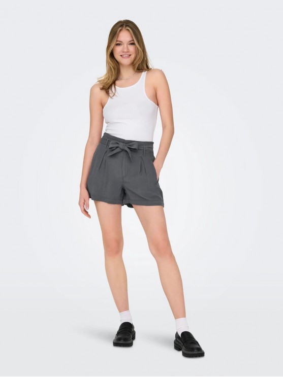 Classic grey shorts for women by Only