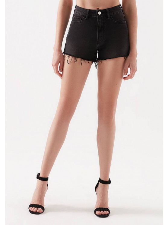 Mavi Women's Black Denim Shorts - Stylish & Comfortable