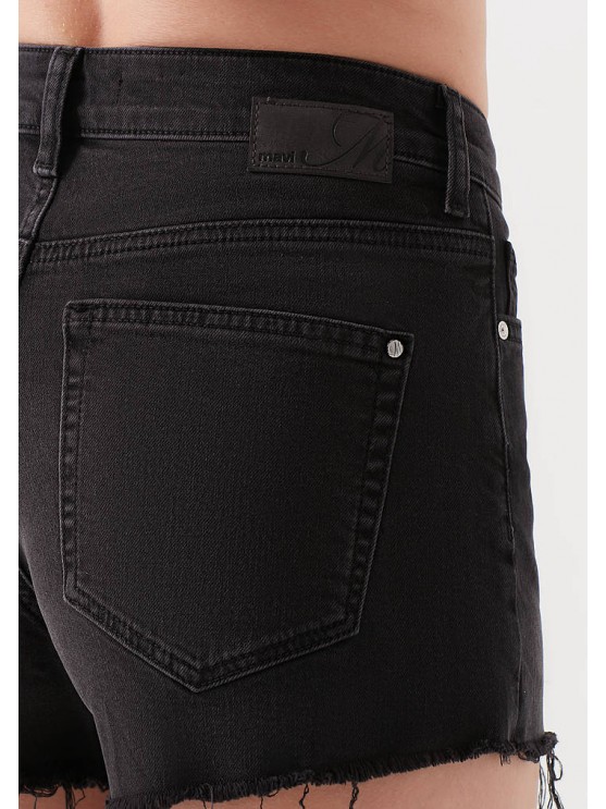Жіночі джинсові шорти від бренду Mavi - чорні