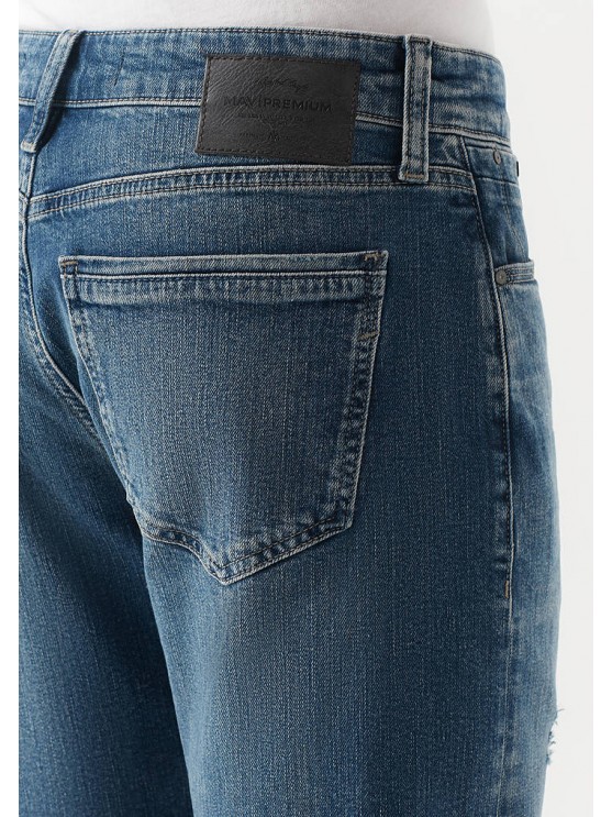 Мужские джинсовые шорты Mavi синего цвета