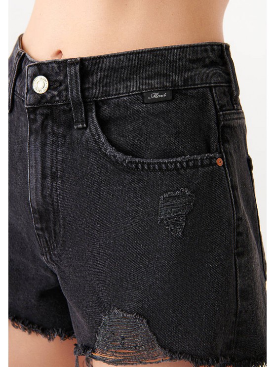 Женские джинсовые шорты Mavi, цвет чёрный