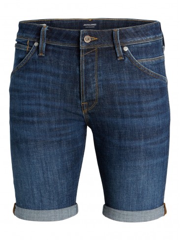 джинсы, синие, Jack Jones, шорты, модные, стильные, удобные, качественные, 12226231 Dark Blue Denim.