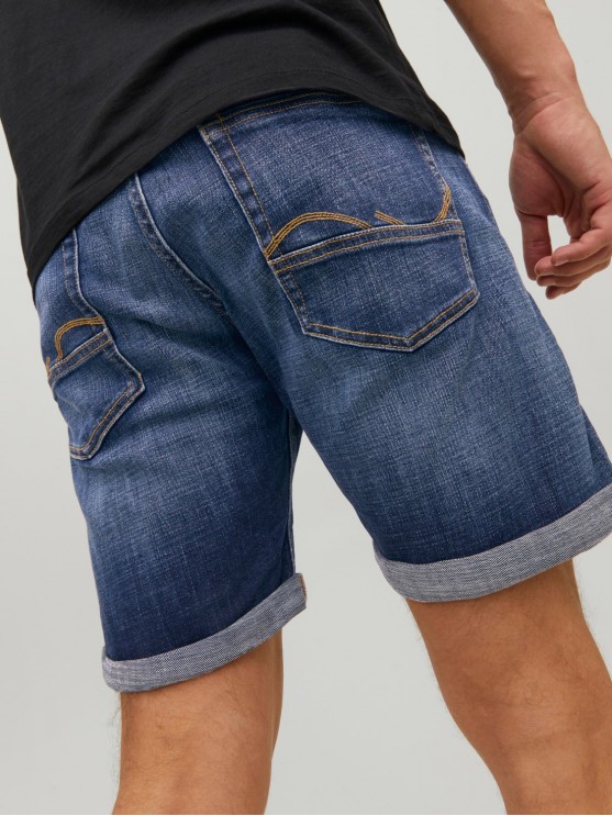Чоловічі джинсові шорти в синьому кольорі від Jack Jones