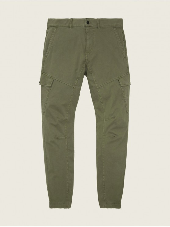 Чоловічі штани карго від Tom Tailor: оливковий колір
