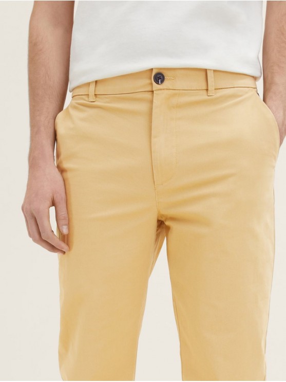 Мужские штаны чиноси Tom Tailor желтого цвета