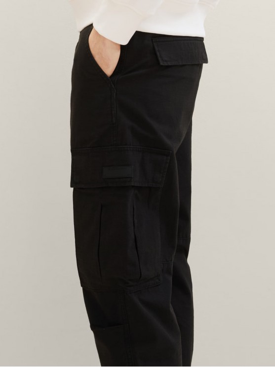 Чоловічі штани карго від Tom Tailor у чорному кольорі