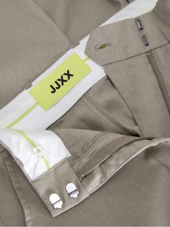 Широкие льняные бежевые штаны JJXX для женщин
