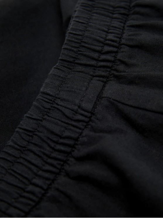 JJXX Черные льняные широкие женские штаны