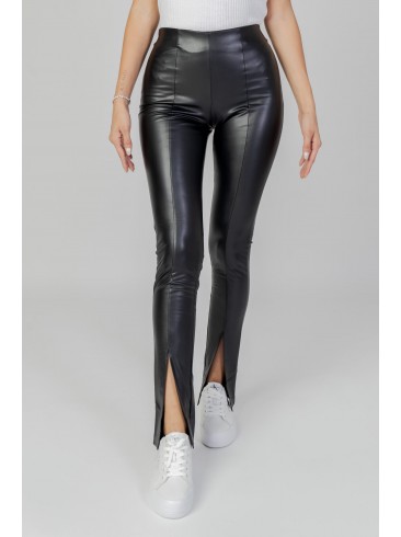 Only, eco-leather, black, trousers, fashion, stylish, trendy, 15290415 Black.