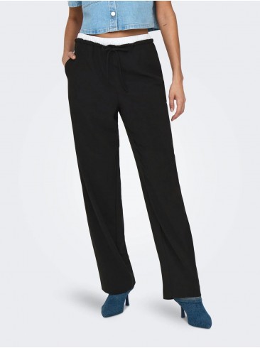 Only, classic trousers, black, straight fit, 15338509 Black.
