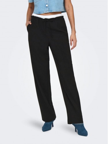 Only, classic trousers, black, straight fit, 15338509 Black.